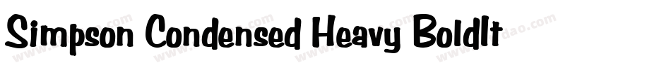 Simpson Condensed Heavy BoldItalic字体转换